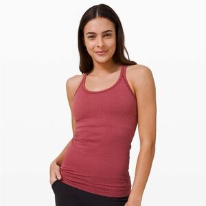 Lululemon Ebb to Street Tank size 6 in Burgundy